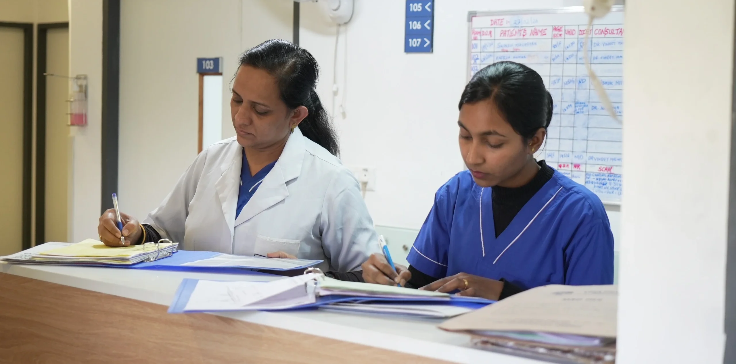 VNA Hospital doctor with patient